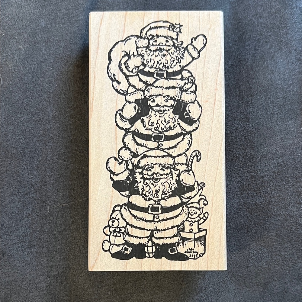 Vintage Santa Claus Wooden Stamp